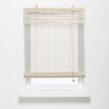 Rolgordijn Bamboe Wit 100x220 cm product