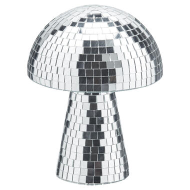 Object Paddenstoel Disco Zilver - 15x15x18 cm product