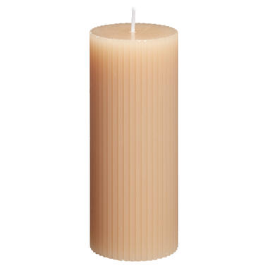 Kaars Rustiek Ribbel Beige 15 cm product