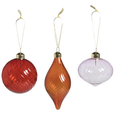 Hangers Glas Warme Tint - 3 Stuks product