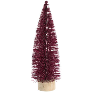 Decoratie Kerstboom Glitter Donkerroze - 30 cm product