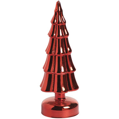 Glazen Kerstboom Chroom Rood product