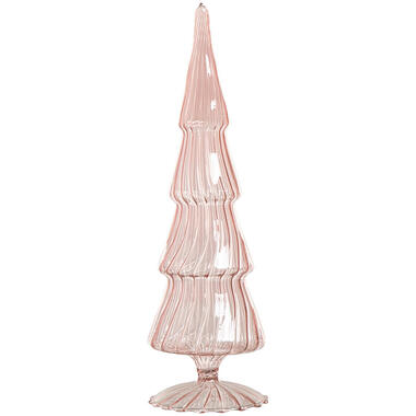 Glazen Kerstboom Swirl Roze product