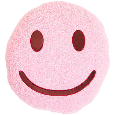 Kussen Smiley Lichtroze Ø35 cm
