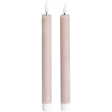 LED Kaars Beige - 2 Stuks