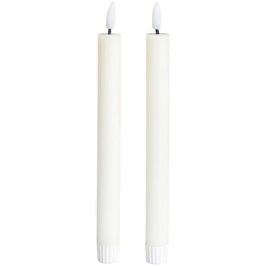 LED Kaars Ecru - 2 Stuks