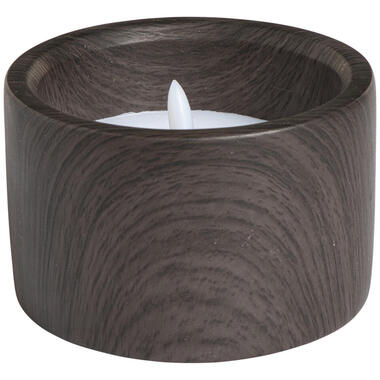 LED Kaars Donker Hout