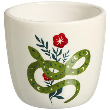 Mok Zonder Oor Slang Groen/Wit 250ml
