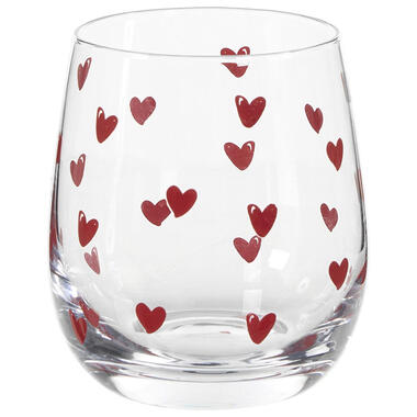 Waterglas Hartjes Rood 280ml