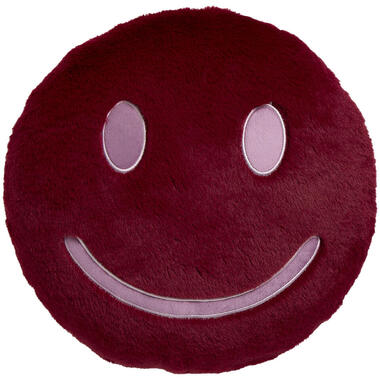 Kussen Smiley Bordeaux Ø35 cm