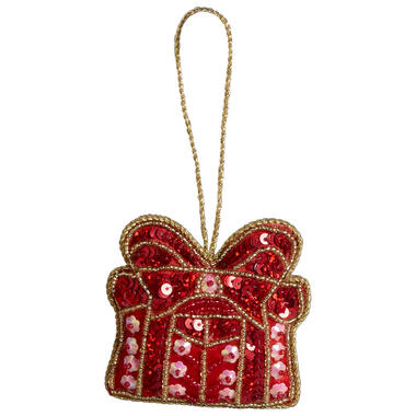 Kersthanger Cadeau Rood