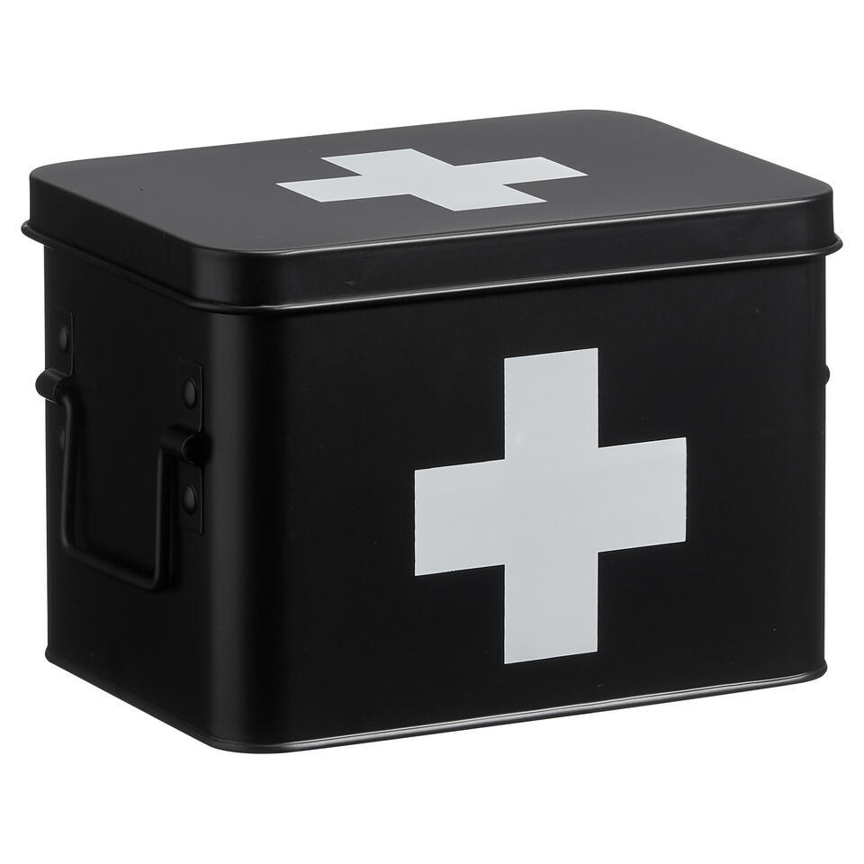Medicijnbox Zwart 15,5x21,5x15,5 cm