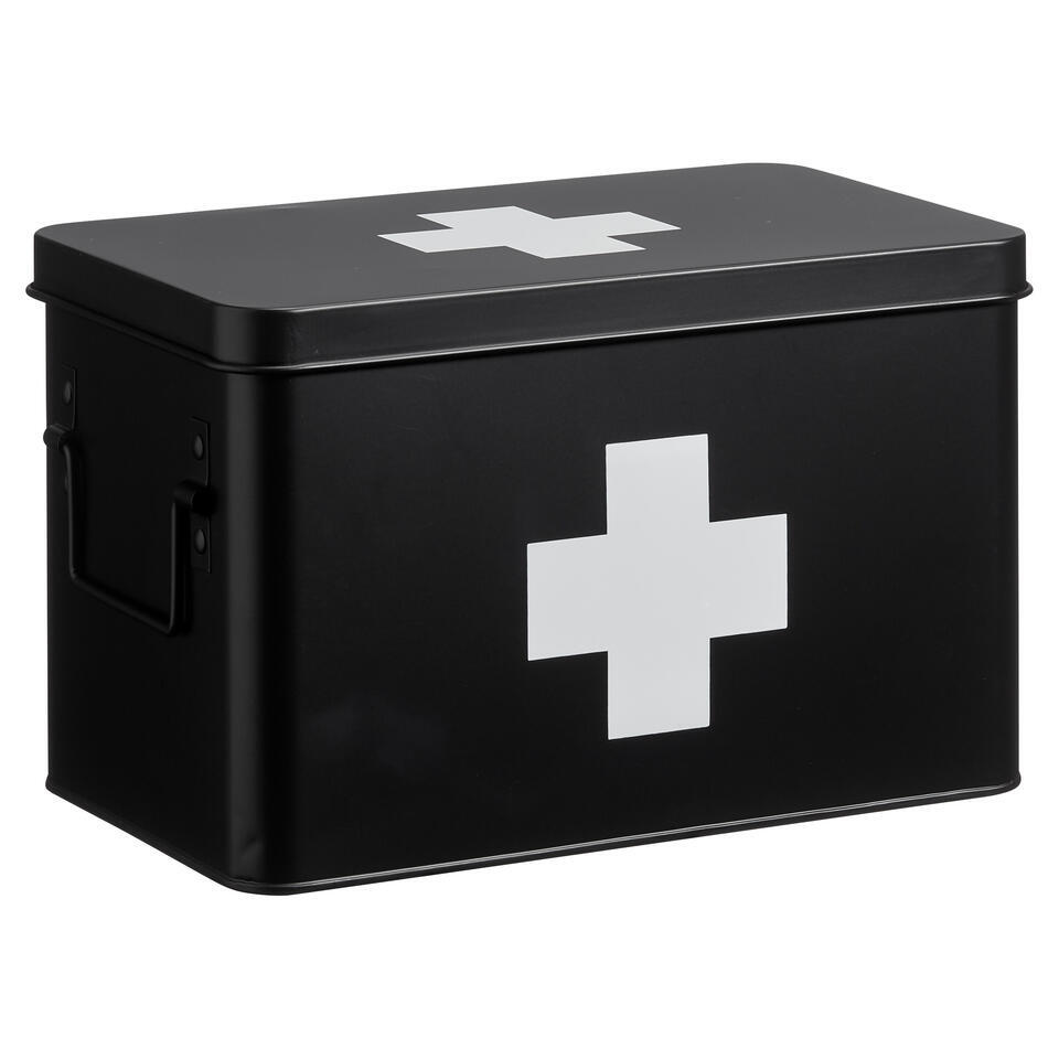 Medicijnbox Zwart 20x18,5x31 cm