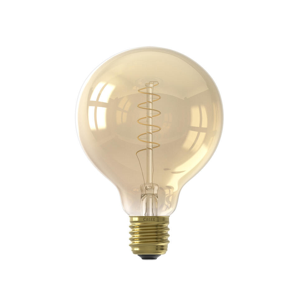 LED lamp 95 mm Flex Goud E27 4W Dimbaar