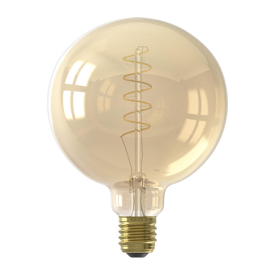 LED lamp 125 mm Flex Goud E27 4W Dimbaar