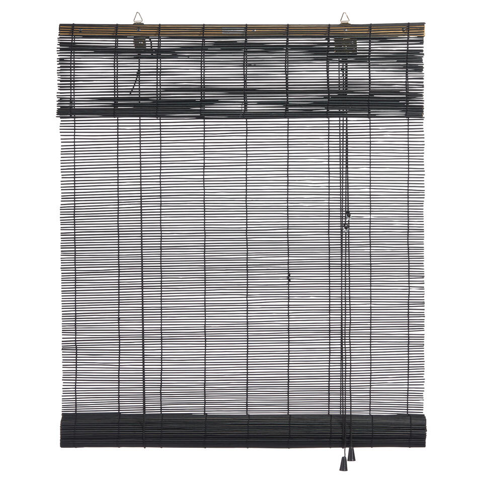 Rolgordijn Bamboe Zwart - 60x160 cm