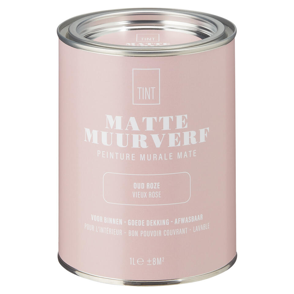 Muurverf Mat Oud Roze - 1 l