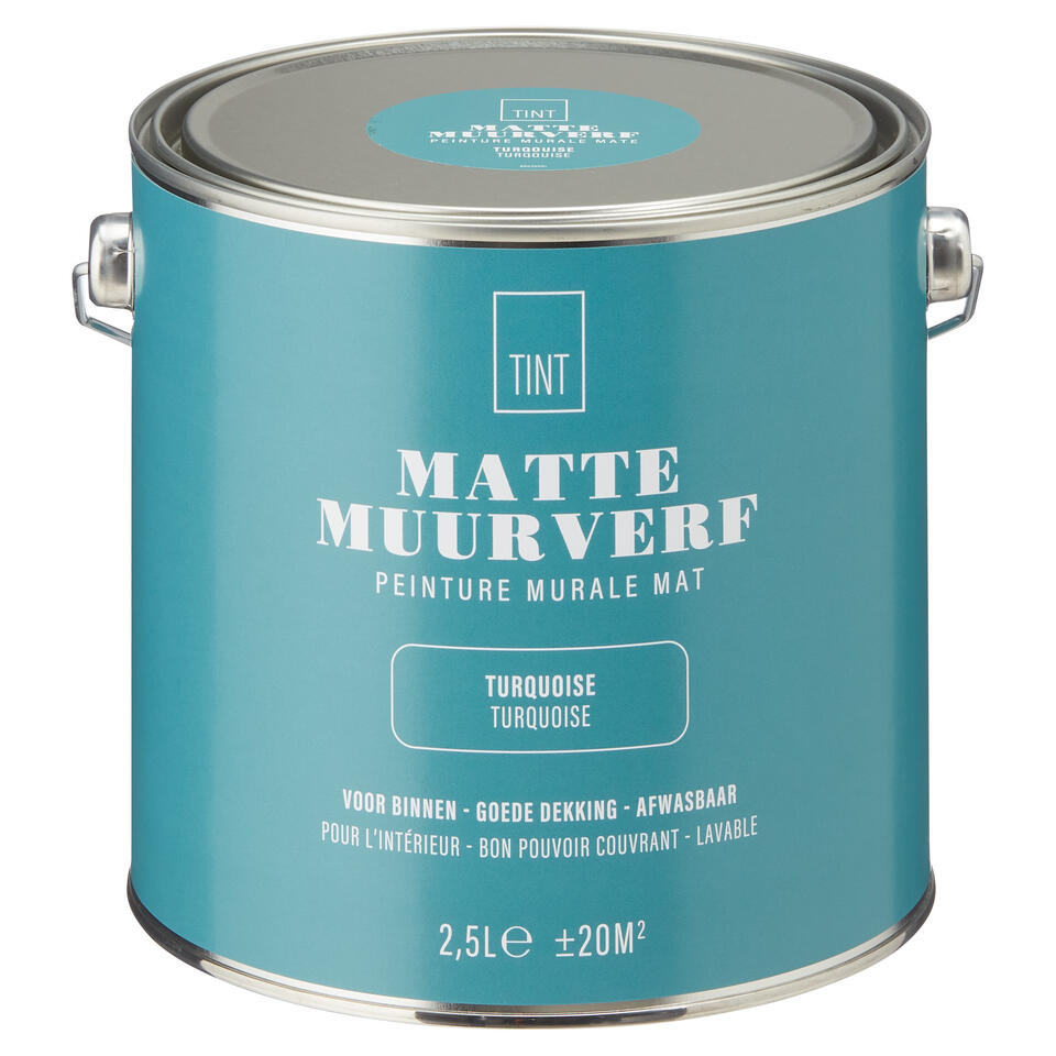 Muurverf Mat Turquoise - 2.5 l