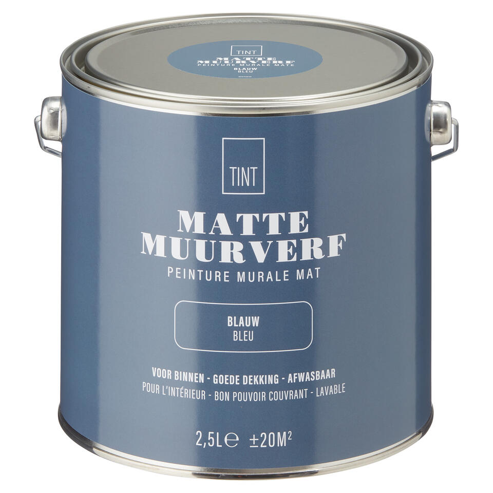 Muurverf Mat Blauw - 2.5 l