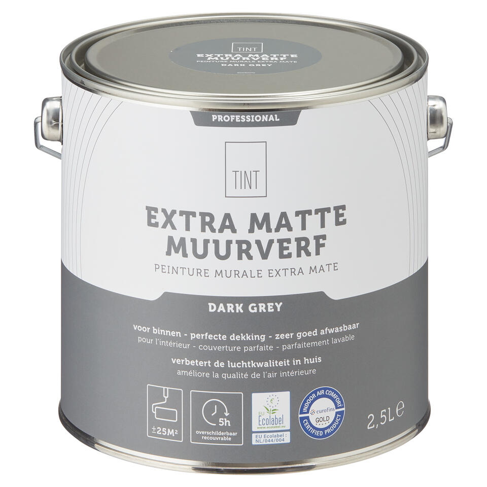 Muurverf Professional Dark Grey - 2.5 l